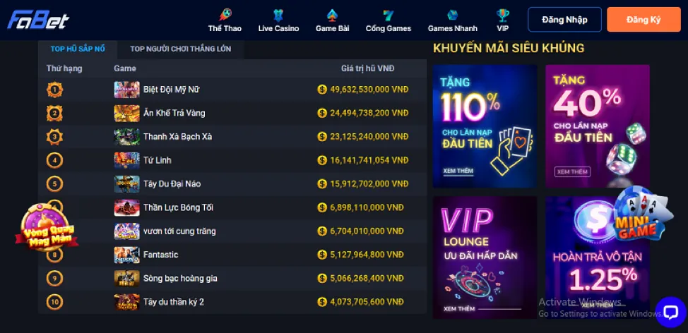 Hình ảnh tổng hợp các trò chơi phổ biến tại 889club nhà cái